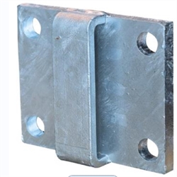 Pfostenhalterung für Bandspanner 50 mm, durchgehend für 80x80-Pfosten