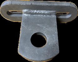 Beschlag mit 1 Lasche für 70x70 und 2½" U-Bügel oder als Wandbeschlag