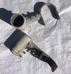 Gebrauchte Bruststoppschellen 2 für 90mm Rohr