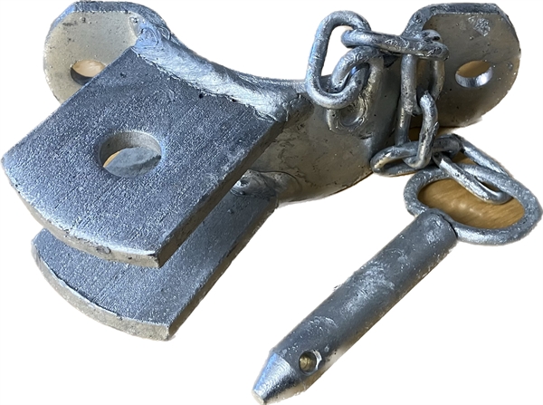 Hebebeschlag 2½" Ø76 mm mit 1 Lasche Ø15 mm.