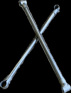 Rohrstück Ø42 mm mit 1½" T-Klemme, passend für Verlängerungsteil für Fressgitter (Cosnet)