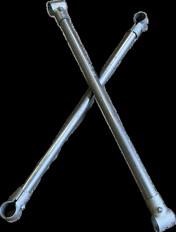 Rohrstück Ø42 mm mit 1½" T-Klemme, passend für Verlängerungsteil für Fressgitter (Cosnet)