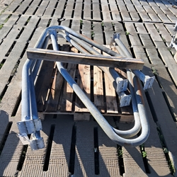 5 Stück gebr. 2" Liegeboxenbügel Länge: 1,70 m Cc: 1,12 m S435