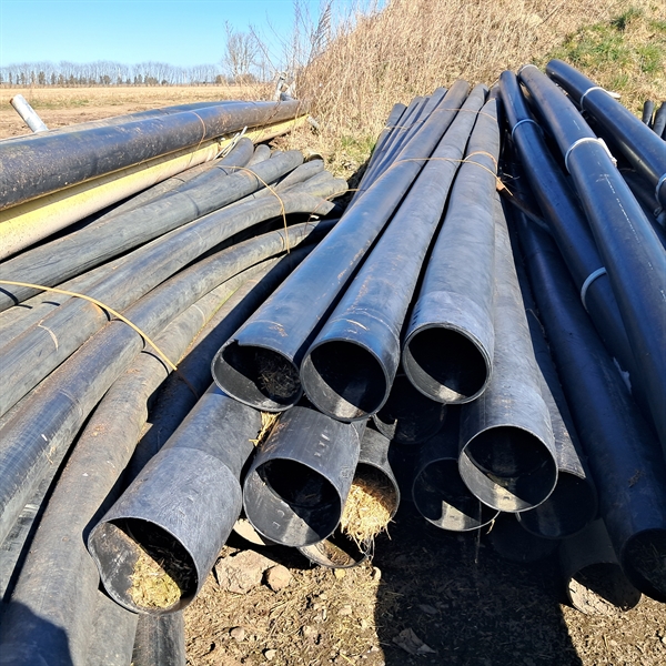 120 m gebr. Bugbegrenzung 16 cm Rohr ohne Beschläge 