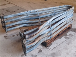 8 Stück gebr. 2" liegeboxenbügel Länge: 2 m Cc: 1 m S416